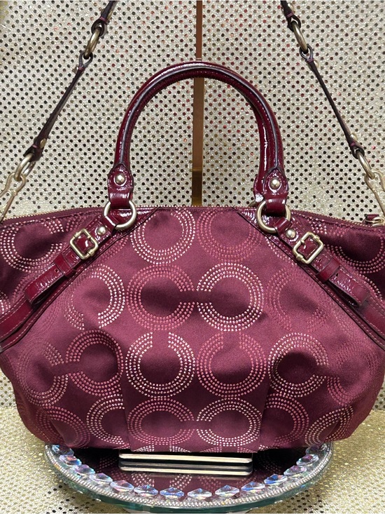 Coach Handbags - Coach Madison Sophia Satchel with Top Handles Approx. 15 x 10 x 3